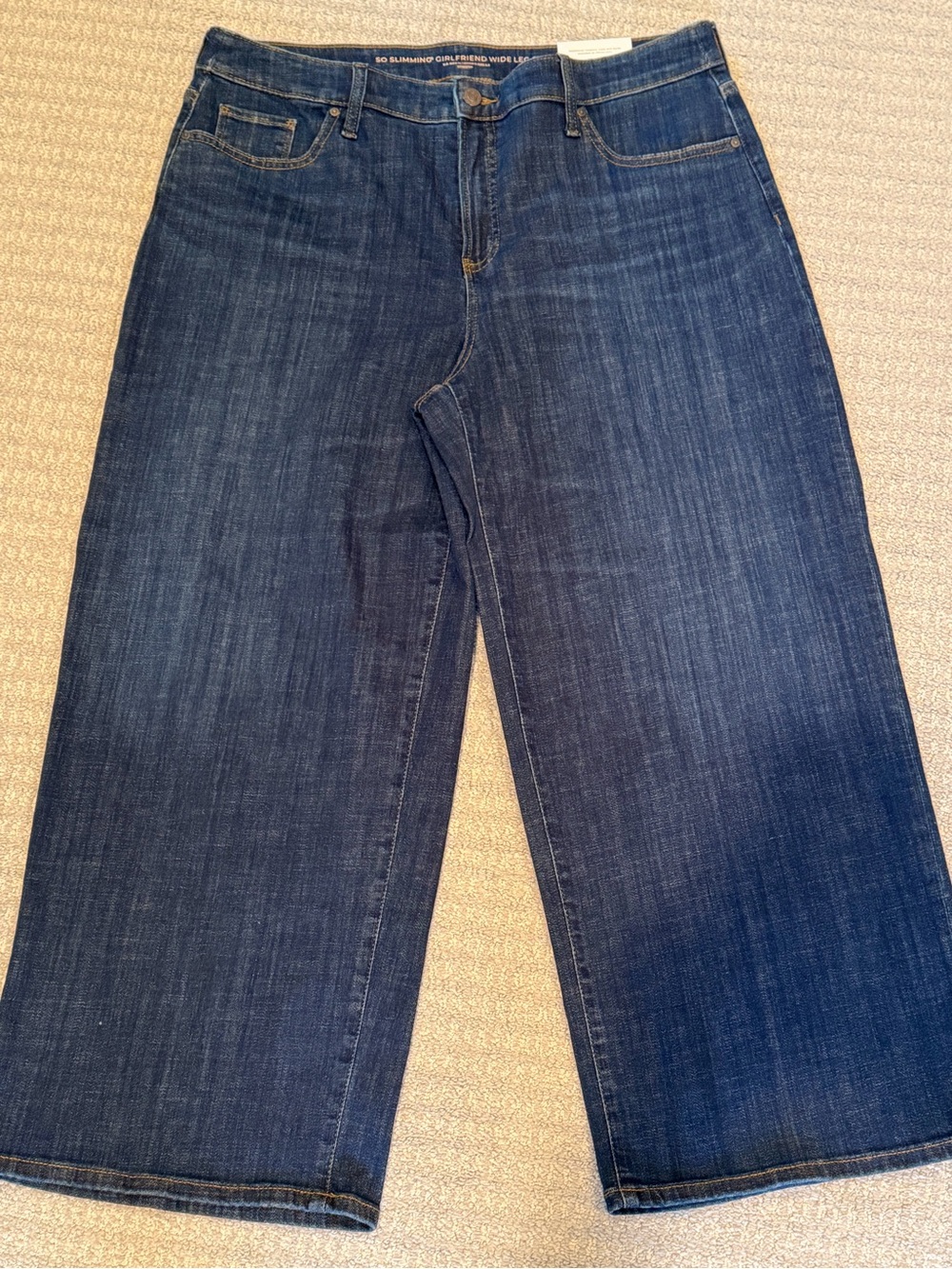 Chico's Dark Blue Wide-Leg Denim Jeans